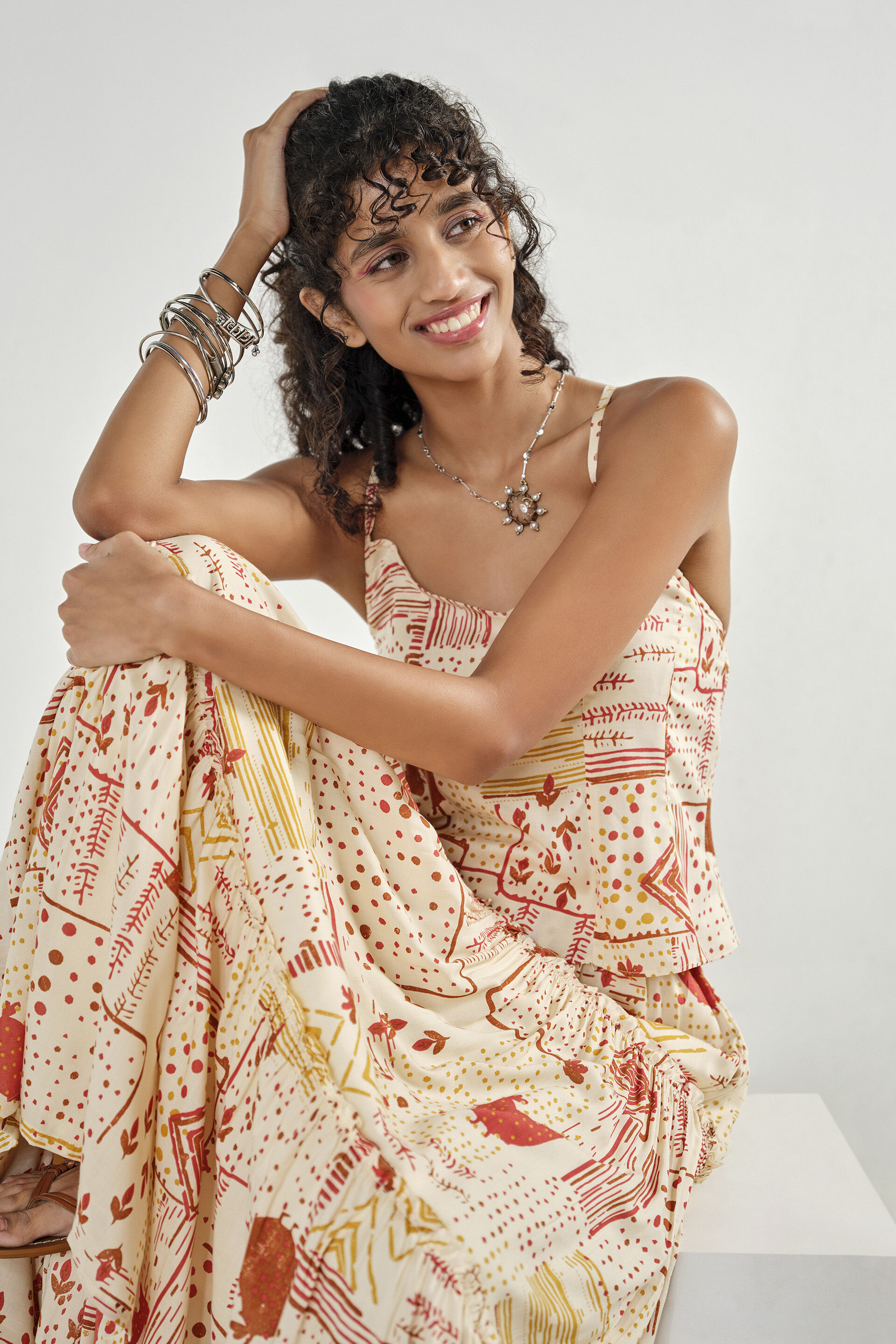 White Meadow Modal Skirt Set, Off White, image 2